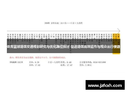 体育篮球场馆交通规划研究与优化路径探讨 促进场馆高效运作与观众出行便捷